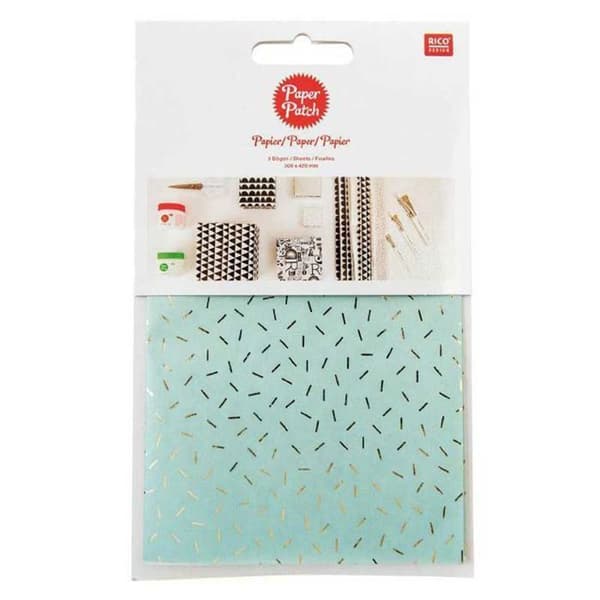 Guldvermicelli mintlapppapper 30 x 42 cm