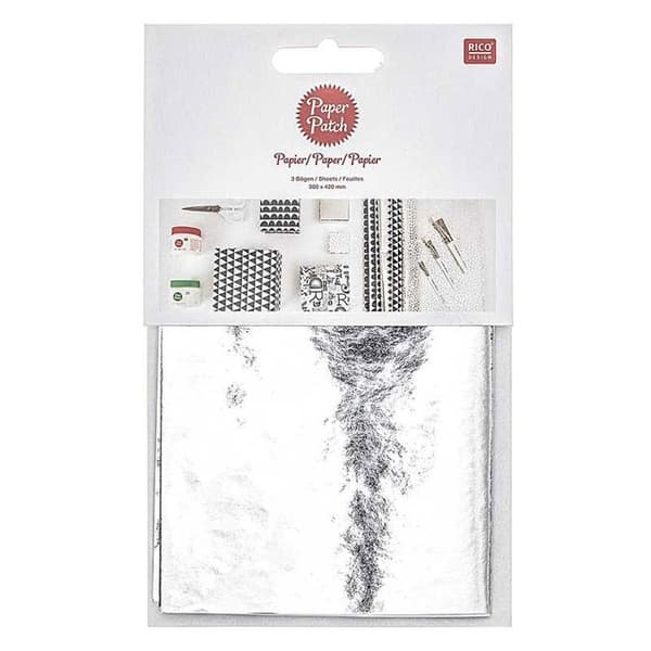 Glansigt silver lapppapper 30 x 42 cm