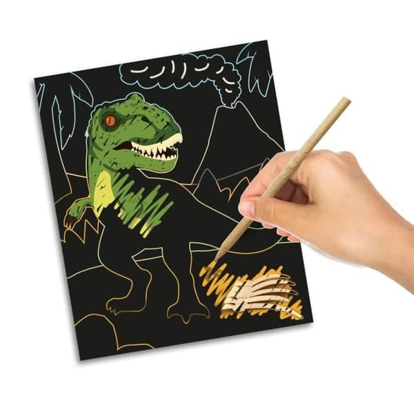Skraplotter - Dinosaurier - Fosforiserande - Uppsättning kort - Papper - Grönt