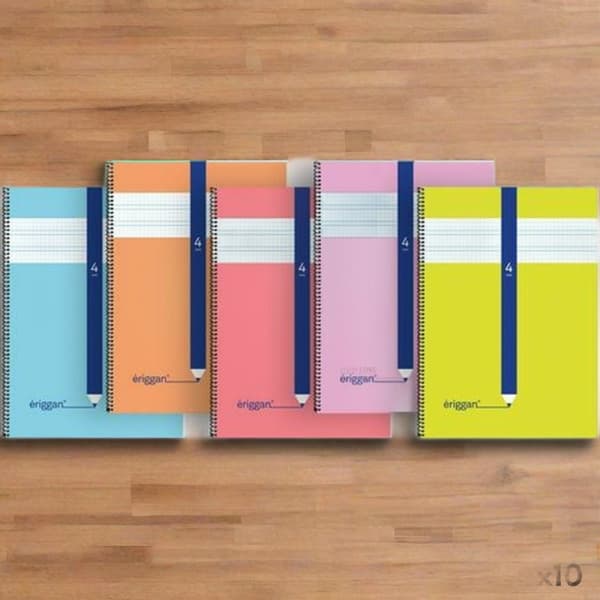 Notebook Eriggan Din A4 80 Sheets (10 Units)