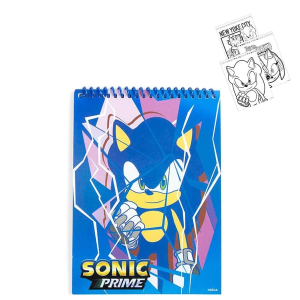 Sonic Prime colouring stationery set