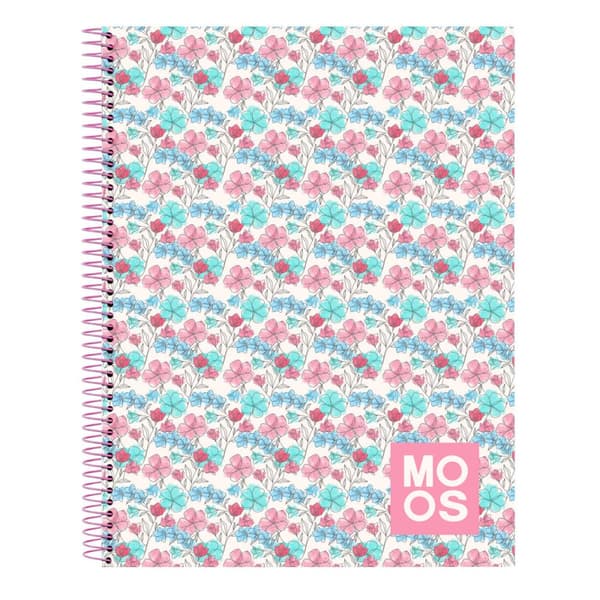 Notebook Moos Flores Multicolour A4 120 Sheets