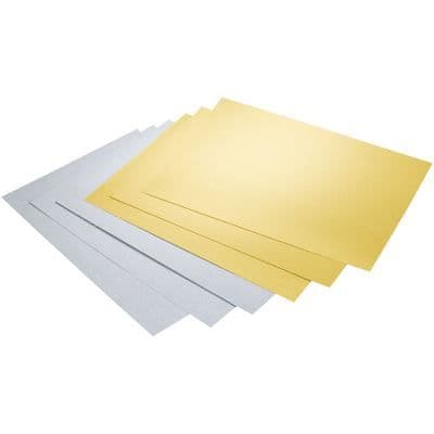 A4 ritpapper - Blandat - 300g - Block med 10 ark - Guld/silver färg - Dubbelsidig utskrift