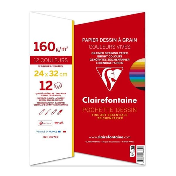 CLAIRE FONTAINE Ritningspåse i ljusa färger