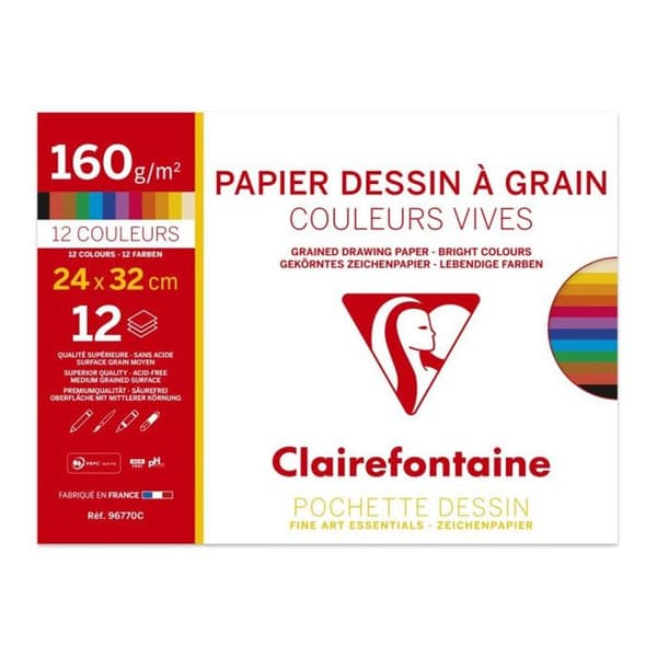 CLAIRE FONTAINE Ritningspåse i ljusa färger