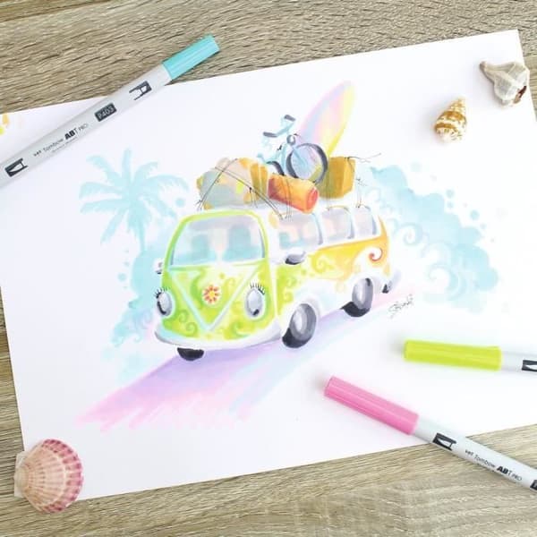 Ritblock - TOMBOW - A4 - 25 ark - Glättat papper - 250g/m²