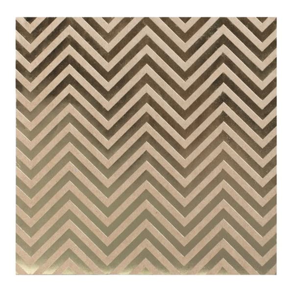 Kraftpapper med gyllene effekt 30x30cm Chevron