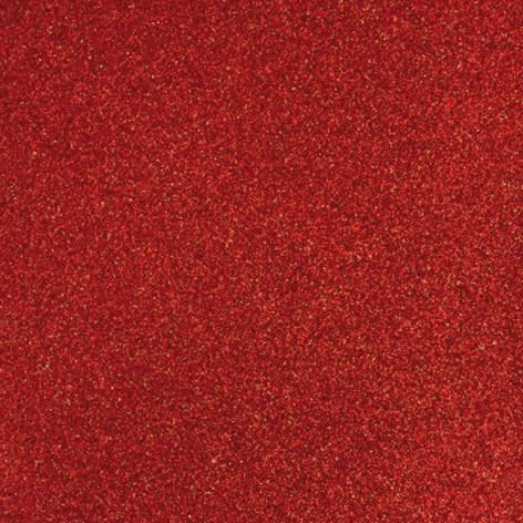 Glitterpapper - Rayher - Kardinalröd - 200 g/m² - 30,5 x 30,5 cm - Strålande effekt