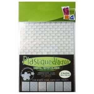 Plastique Dingue - Plastique Fou - Mönster Vita - 6 Ark - 100x130 mm - Idealiskt för Smycken
