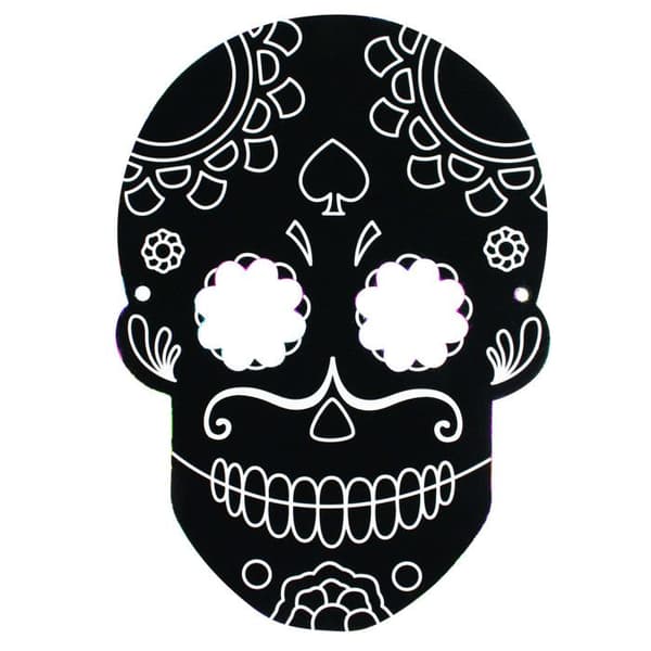 Skrapmasker - MegaCrea DIY - 23,5 x 16,5 cm - Svart - Vuxen - 4 stycken