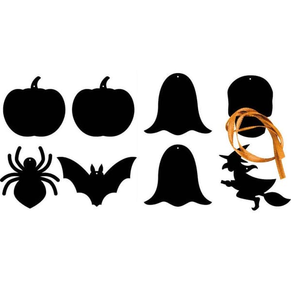 Halloween-skrattformer 8 till 10 cm 8 stycken + skrapa