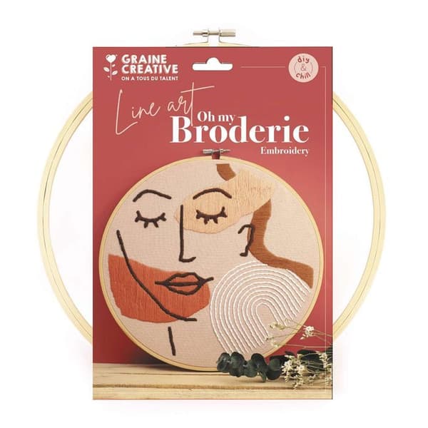 Kit för dekorativ broderi ansikte linjearbete