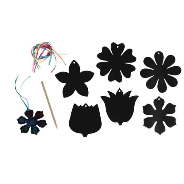 Scratch blommor 8 cm x 6 st - MegaCrea {color}