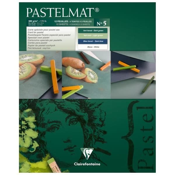 Ritblock - CLAIREFONTAINE - Pastellmatta n°5 - 12 ark - 360g - 24 x 30 cm