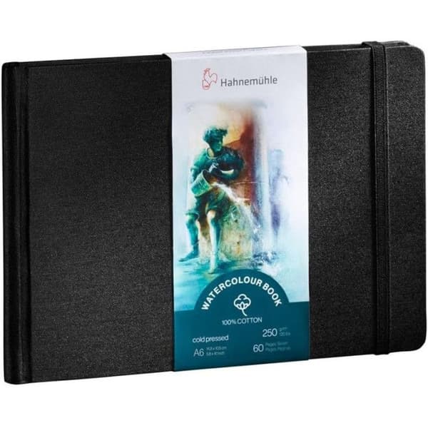 Akvarellblock - Vattenfärgsbok - 100% bomull - 250g/m² - 30 blad fin struktur - Landskap - A6 - Hahnemühle