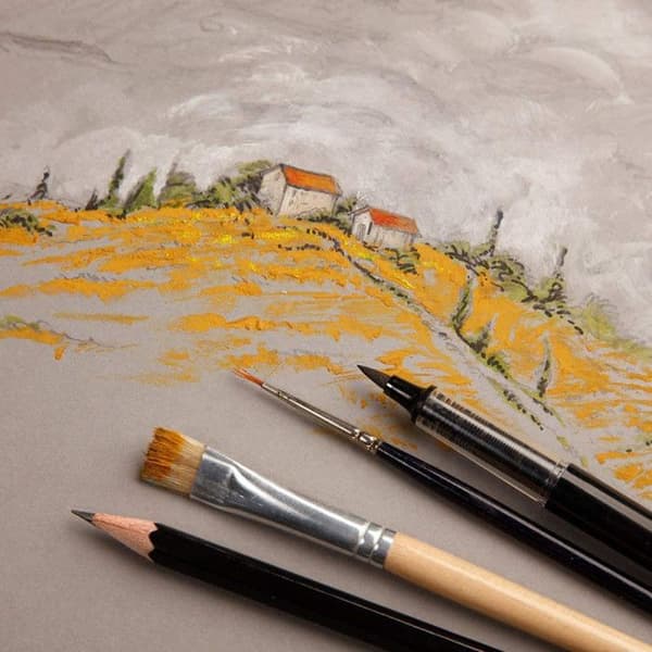 PaintOn Clairefontaine ritpappersblock 14,8 x 21 cm A5 250g arksortiment