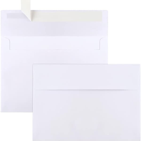 INF Klassinen valkoinen A1-kirjekuori - 50 kpl:n pakkaus (9,3x13,1 cm)