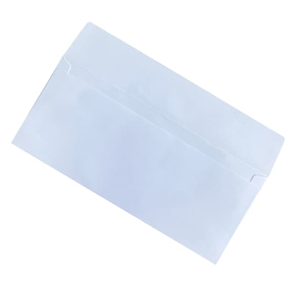 INF Valkoiset kuorittavat ja suljettavat kirjekuoret, 24x10,5 cm, 50 kpl