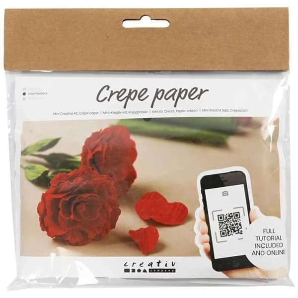 Mini kit DIY blommor i crepepapper - Rosor