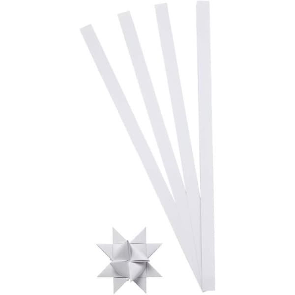 Pappersstjärna skaparkit - Vit - 4,5 cm - 100 st