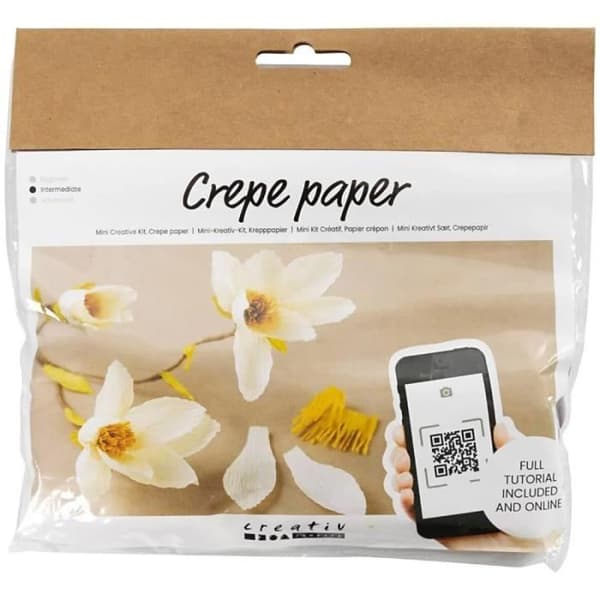 Mini kit DIY blommor i crepepapper - Magnolia gren