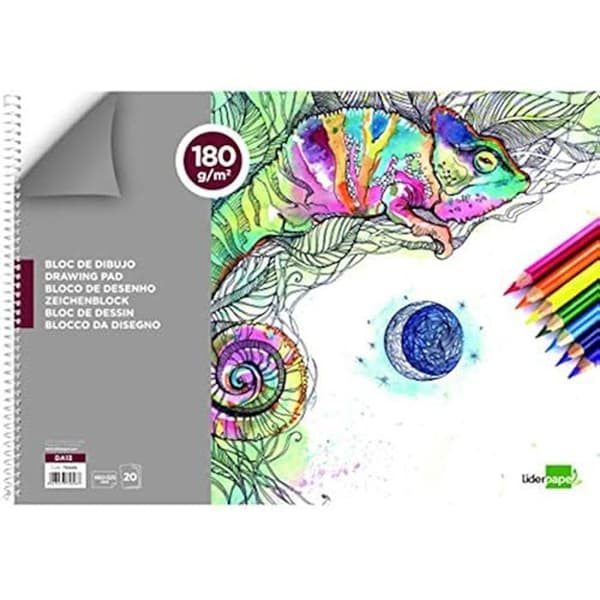 Ritanteckningsblock - LIDERPAPEL - 460 x 325 mm - 20 ark - 180 g/m2 - utan perforerad ram