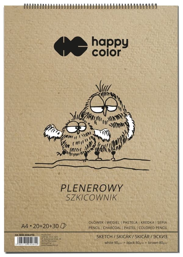 Happy Color Outdoor Spiral Sketchbook A4 70 arkkia 90g