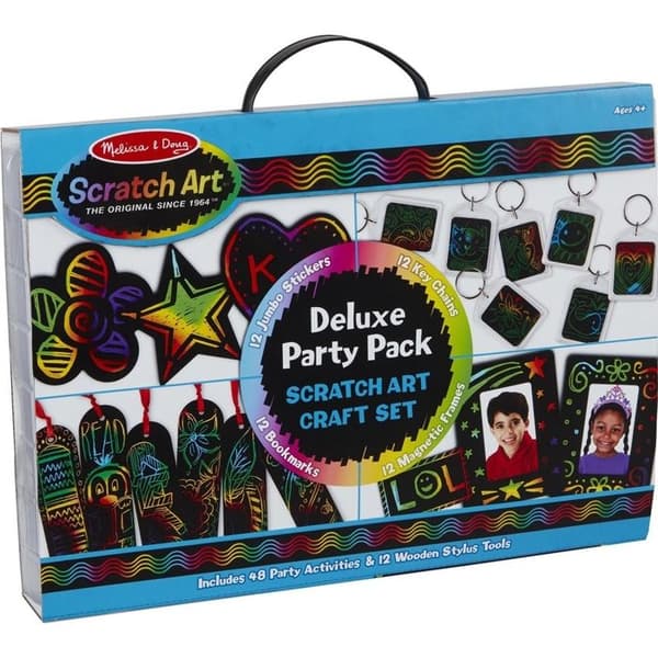 Papier a gratter - kort a gratta Melissa - doug - 42045 - Nyckelring Scratch Art, Deluxe Fest