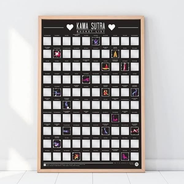 Kamasutra Positions Scratch Poster - Svart Maestro Present