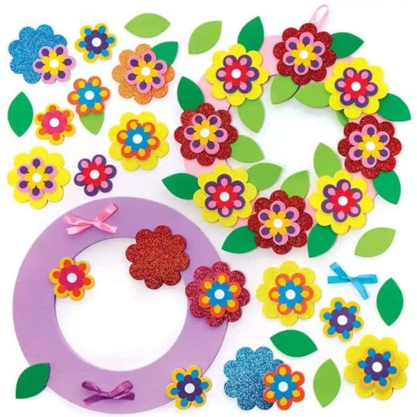 Baker Ross Creative Paper Kit - FC726 - Blommönsterkronor - Set med 3, Hantverksaktiviteter för barn ()