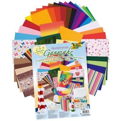 Dekorativt pappersset - Folia - 946 - 322 element - Blandat - Blandat