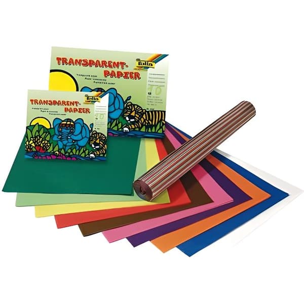Målat glaspapper - Folia - 888 - 23x30cm - Ficka med 10 ark - Diverse färger