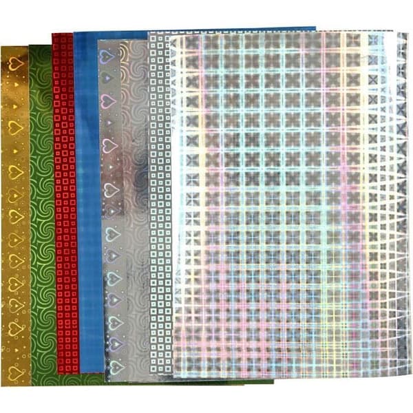 Creativ holografiskt papper A4 21 x 30 cm 120 g 8 ark - 449470