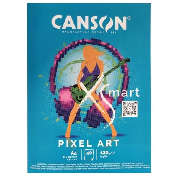 Ritblock - CANSON - Xsmart - Pixel Art - A4 - 120 g - 40 ark
