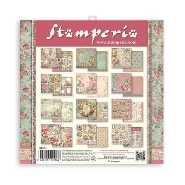 Scrapbookingpapper - STAMPERIA - Rose Parfym - 20,3x20,3 cm
