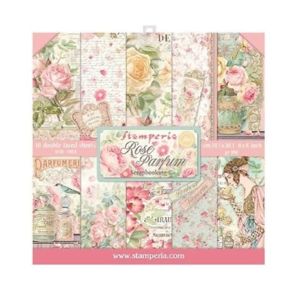 Scrapbookingpapper - STAMPERIA - Rose Parfym - 20,3x20,3 cm