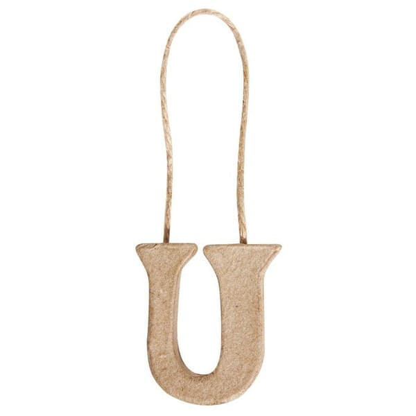 Rayher - 67-095-000 - 67095000 Letter U i 100 % FSC återvunnen kartong 4 x 4 x 1 cm