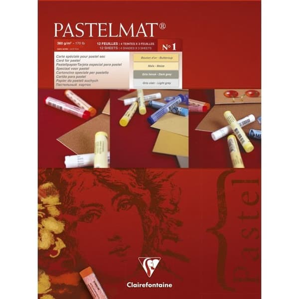 Papier - Clairefontaine - Pastelmat - 18x24cm - 360g - 12 ark