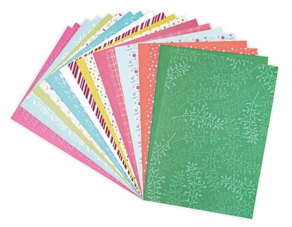 Sizzix - 665992 - Festliga A4-mönstrade pappersytor 80PK | | Kapitel 3 2022