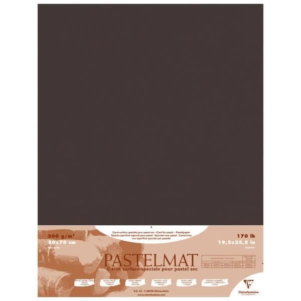 Ritpapper - CLAIREFONTAINE - Pastellmatta - 360g - 50x70 - Antracit