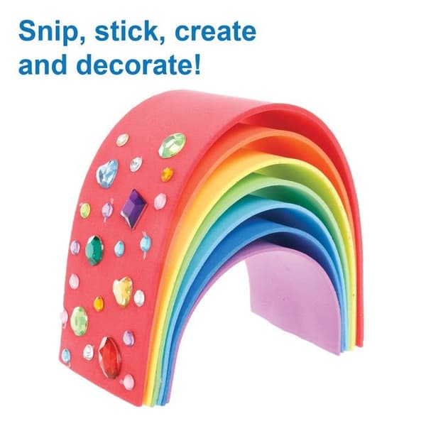 Baker Ross Creative Paper Kit - AX949 - Flerfärgat skumpapper - Paket med 20, kreativa hobbyer för barn ()