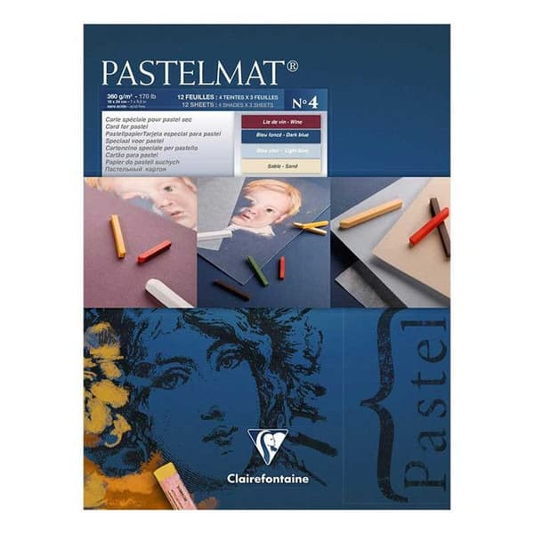 Pastellmattblock - CLAIREFONTAINE - nr 4 - 18x24 cm - 12 ark - 360g