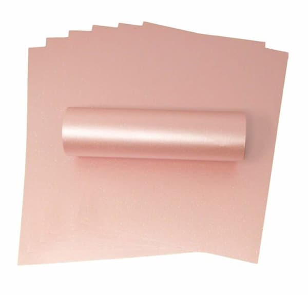 Syntego - A4SC1 - Förpackning med 10 A4 Pink Irise Shimmer-kort 300 g/m för hantverk