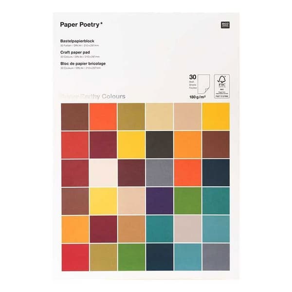 30 ark A4 180 g papper - Jordfärg