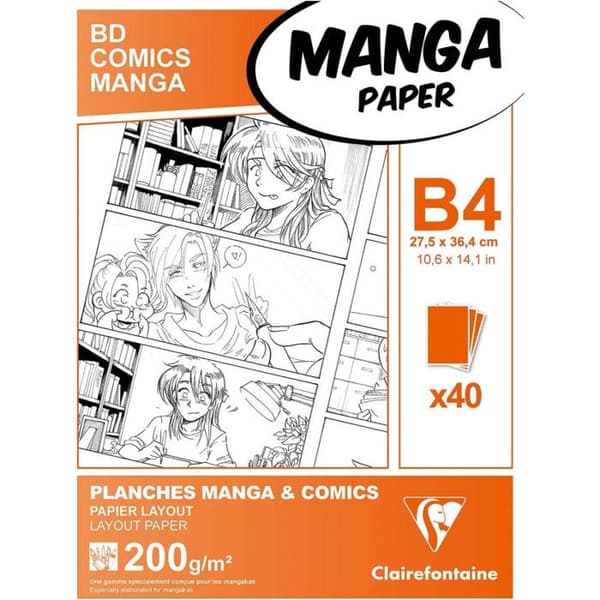 Etui Manga BD/Comic B4 - Märke - Modell - Papper 200g - Skydd Layout - Blanda