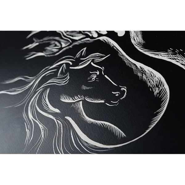 Pochette - CLAIREFONTAINE - Etival - 29,7x42 cm - 160g - Svart ritpapper