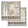 Miniatyrbild 3 av 4: Scrapbookingpapper 'Passion' - STAMPERIA - Set med 10 ark (30,5x30,5 cm) - Vit