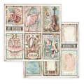 Miniatyrbild 2 av 4: Scrapbookingpapper 'Passion' - STAMPERIA - Set med 10 ark (30,5x30,5 cm) - Vit