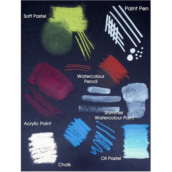 Papier a dessin Artway - Artway Black Card - Papper kartong återvunnen - 270 g/m - svart - A1/A2/A3/A4 - A2 - 50 ark