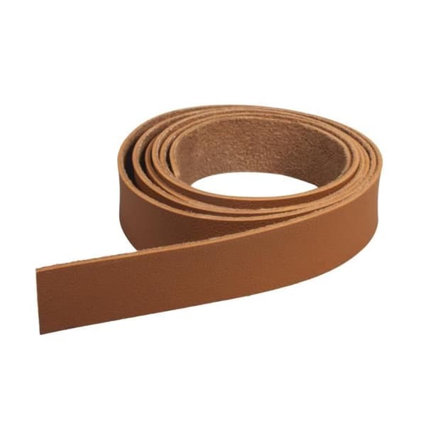Syntetiskt läderband - sct.-LS - 138x2cm - Brun - Platt - 1 styck